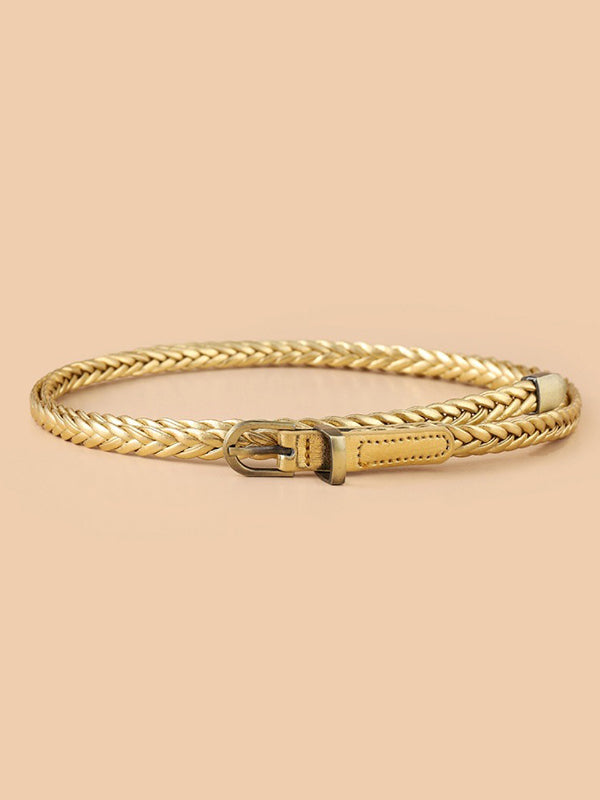 Urban Simple 13 Colors PU Weave Belt