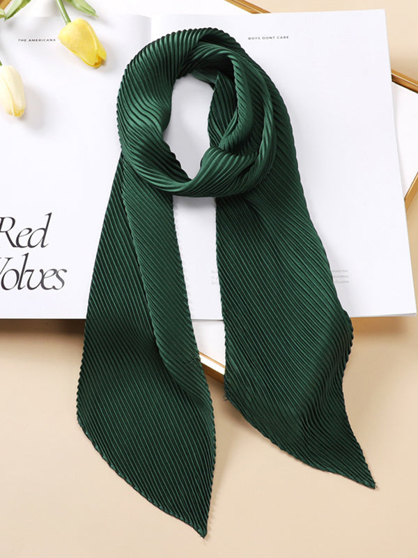 Casual Pleated Solid Color Shawl&Scarf
