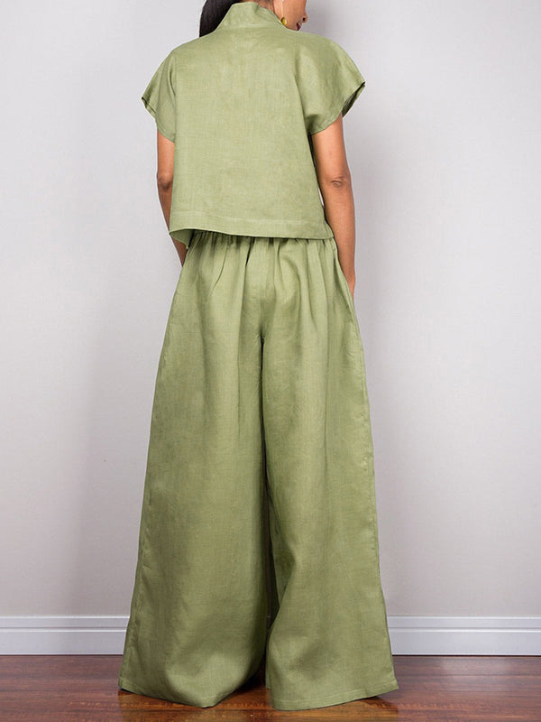 Batwing Sleeves Loose Solid Color Split-Joint V-Neck Blouses&Shirts Tops