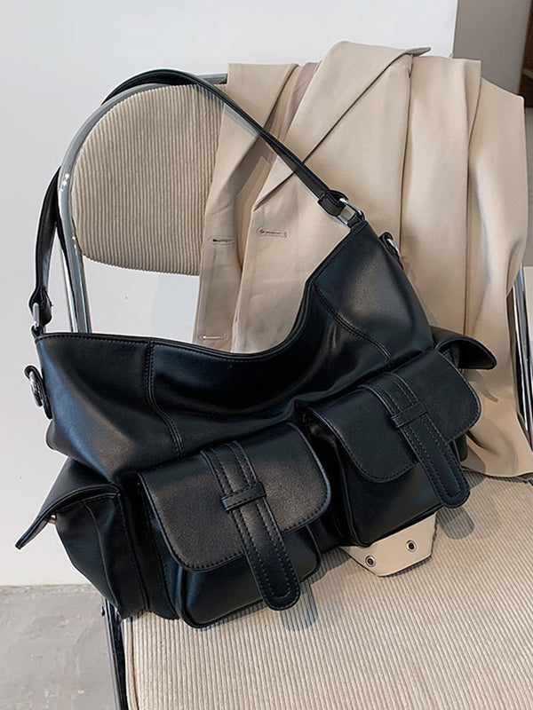 Pockets Split-Joint Tote Bags Handbags Bags