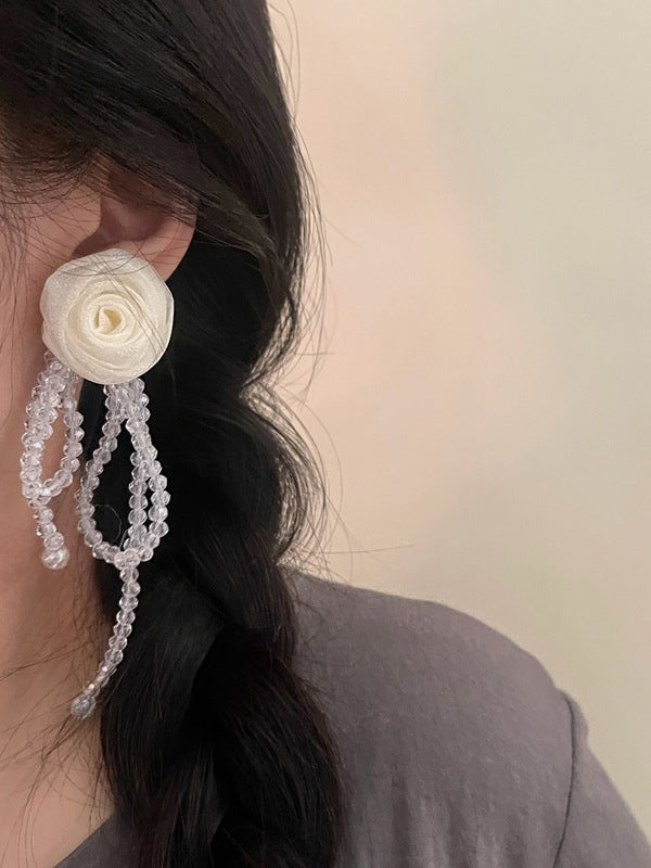 Beaded Flower Shape Earrings Accessories