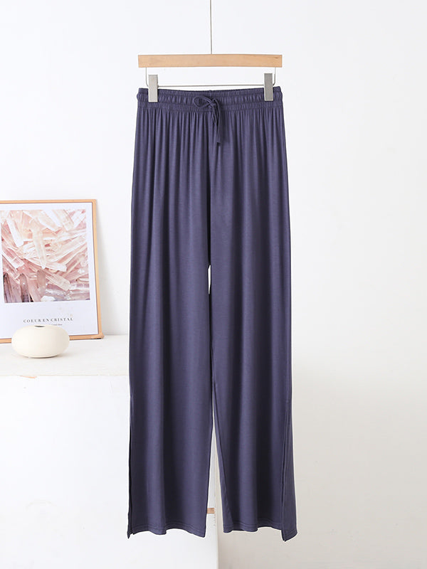 Solid Color Loose Modal Wide-Leg Casual Pants