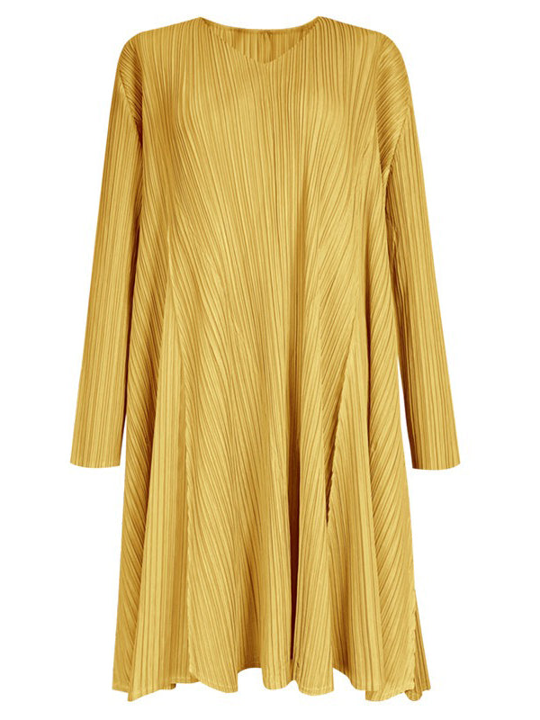 Urban Pleated Solid Color V-Neck Long Sleeves T-Shirt&Flared Pantstwo Pieces Set