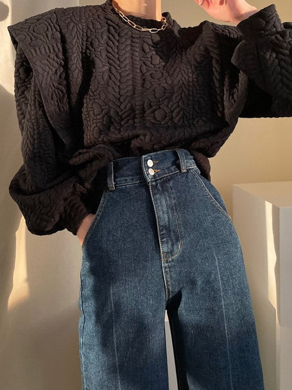 Urban Loose Split-Joint False Two Sweatshirt