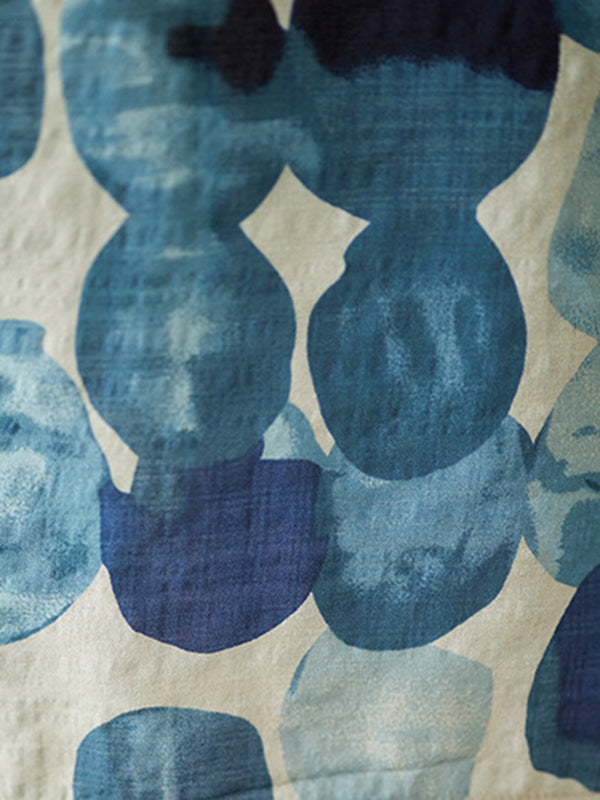 Pleated Printed Split-Joint Loose Sleeveless Spaghetti-Neck Midi Dresses