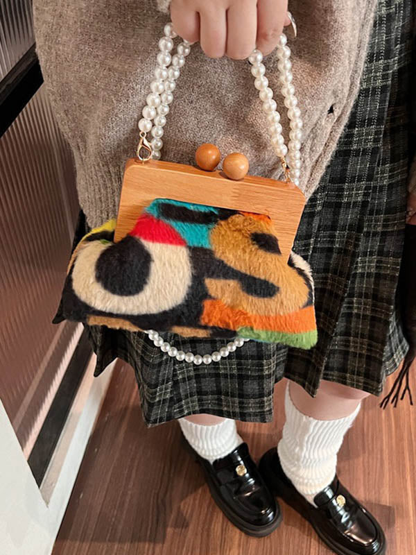Contrast Color Zipper Handbags Crossbody Bags
