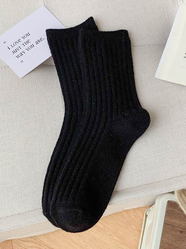 Elasticity Solid Color Socks