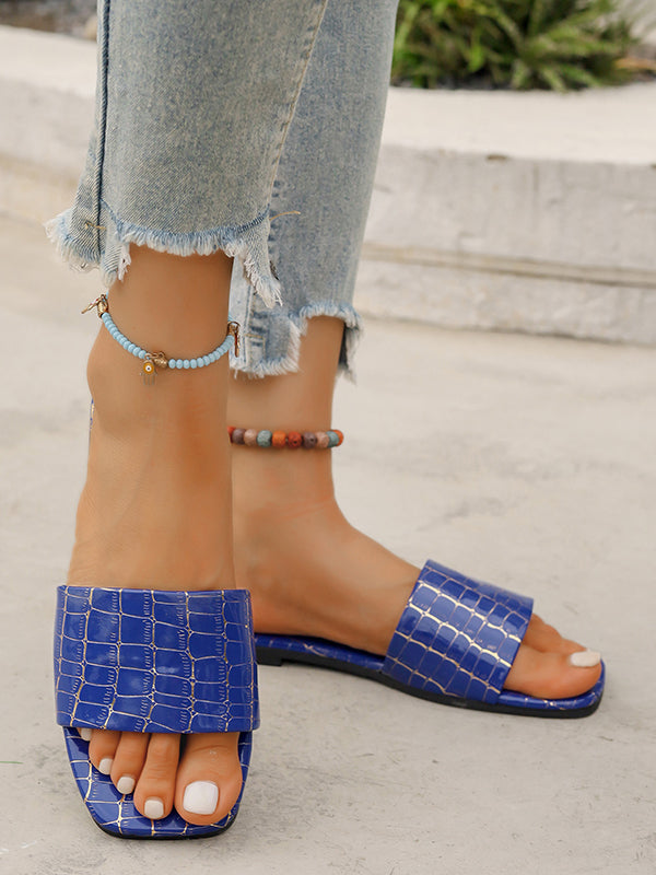 Open Toe Split-Joint Slippers Flats