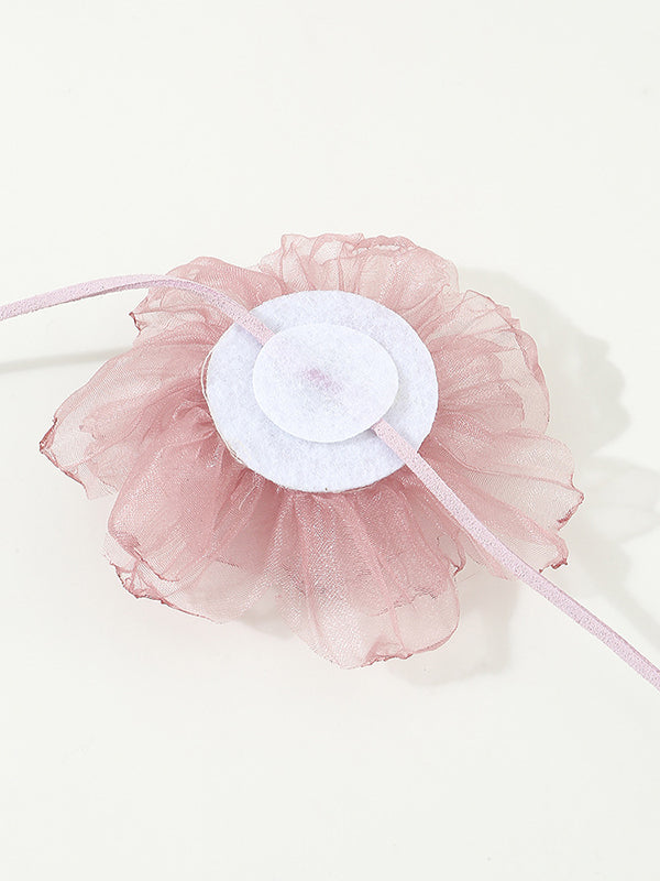 Flower Shape Gauze Necklaces Accessories Dainty Necklace