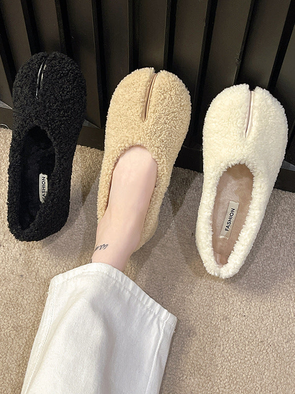 Shallow Cut Split-Joint Split-Toe Flat Shoes