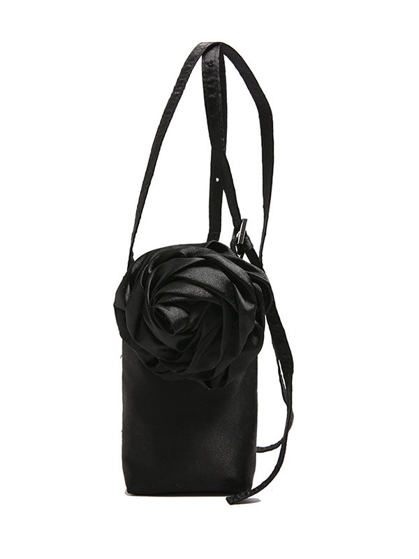 Flower Shape Solid Color Crossbody Bags Bags