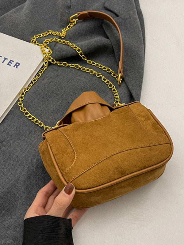 Chains Geometric Zipper Handbags Crossbody Bags Bags