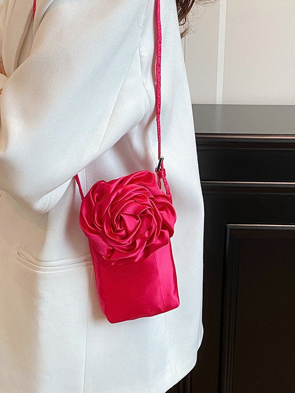 Flower Shape Solid Color Crossbody Bags Bags