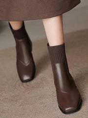 Solid Color Split-Joint Chelsea Boots Boots