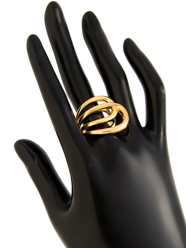 Geometric Shiny Irregularity Rings Accessories
