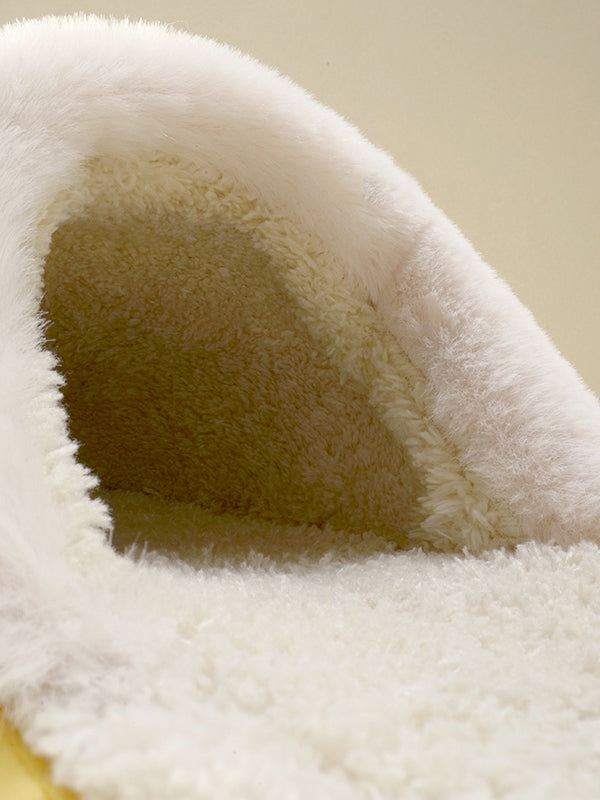 Warm Removable Washable Waterproof Thick-Soled Cotton Slippers