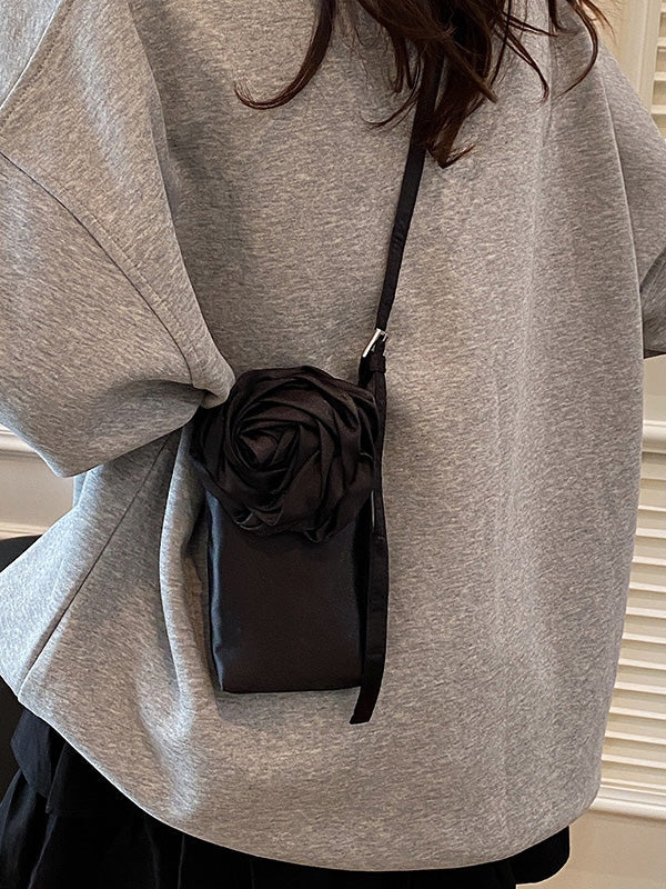 Flower Shape Solid Color Crossbody Bags Bags