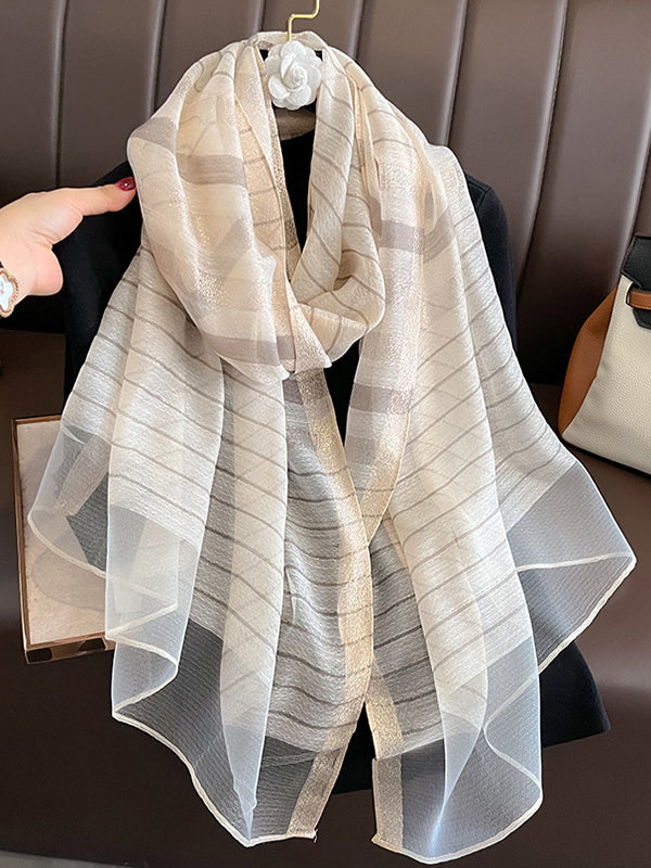 Keep Warm Striped Shawl&Scarf