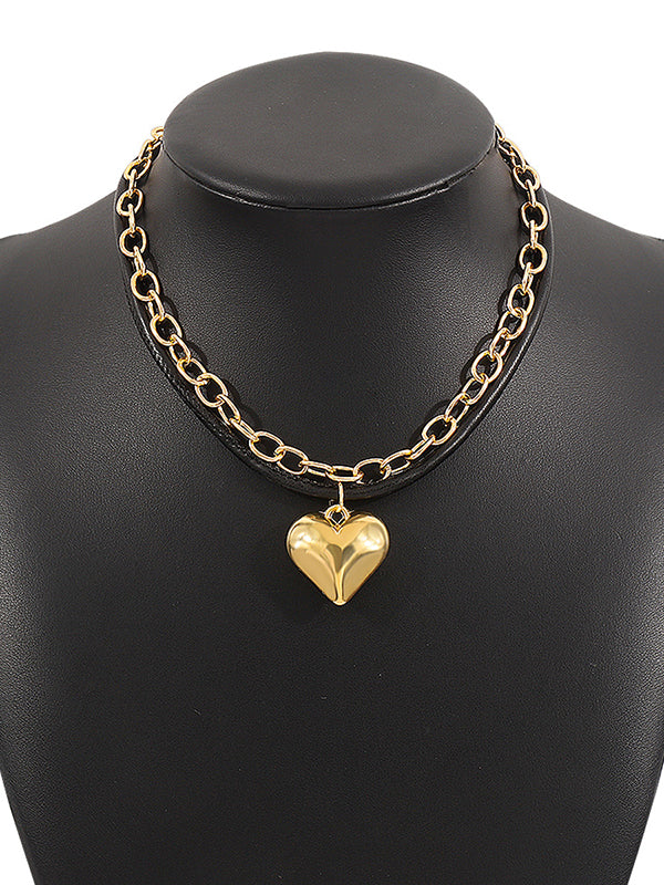 Chains Heart Shape Necklaces Accessories Choker Necklace