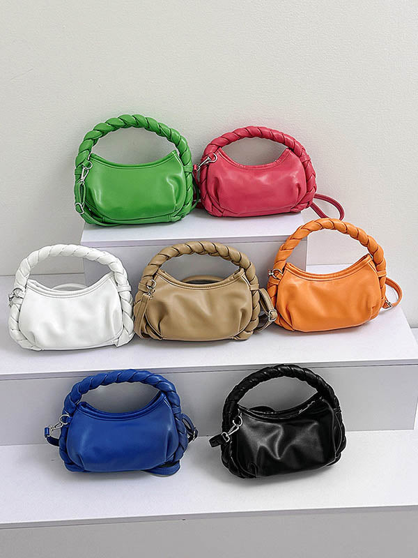 Pleated Split-Joint Woven Handbags Crossbody Bags Bags