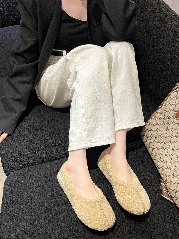 Shallow Cut Split-Joint Split-Toe Flat Shoes