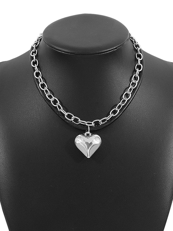 Chains Heart Shape Necklaces Accessories Choker Necklace