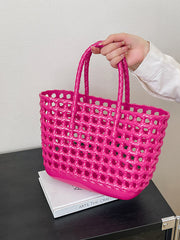 Hollow Solid Color Handbags
