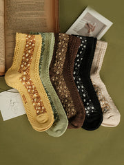 Vintage Jacquard Cotton Socks Accessories