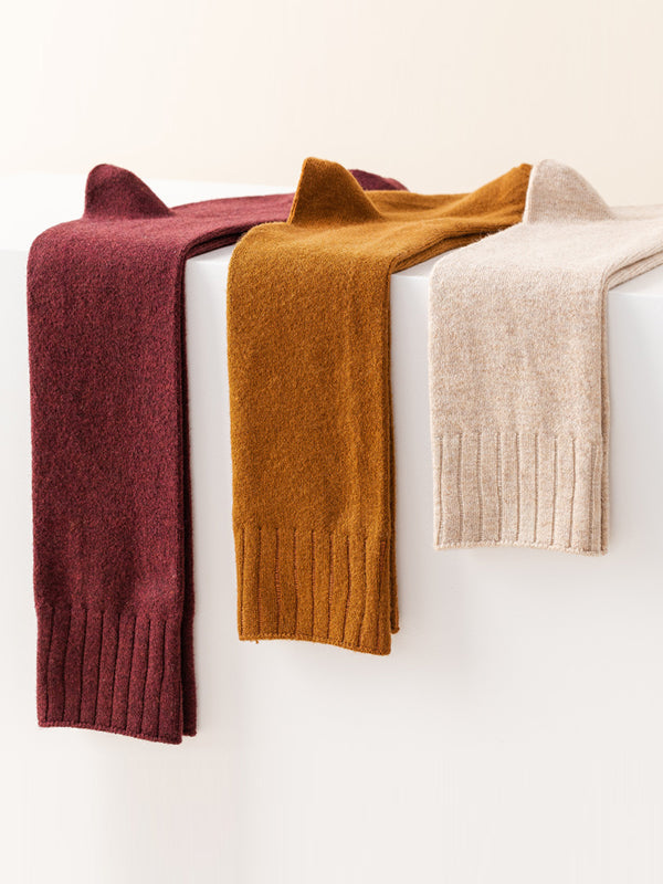 Casual Breathable Solid Color Mid-Calf Socks