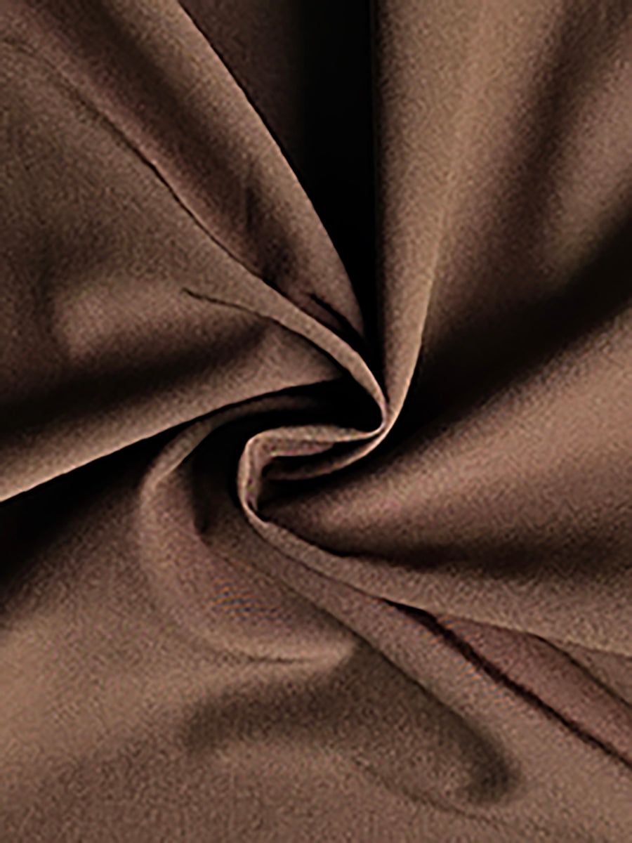 Loose Puff Sleeves Elasticity Pleated Solid Color Off-The-Shoulder Maxi Dresses