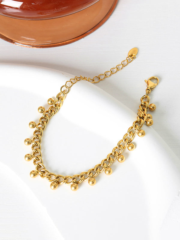 Chains Solid Color Tasseled Bracelet Accessories