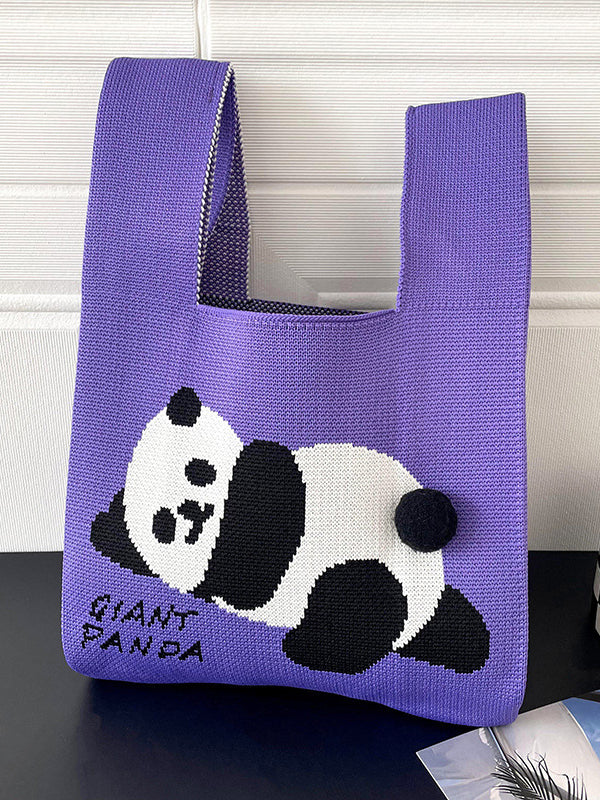 Animal Printed Woven Handbag Bags Accessories