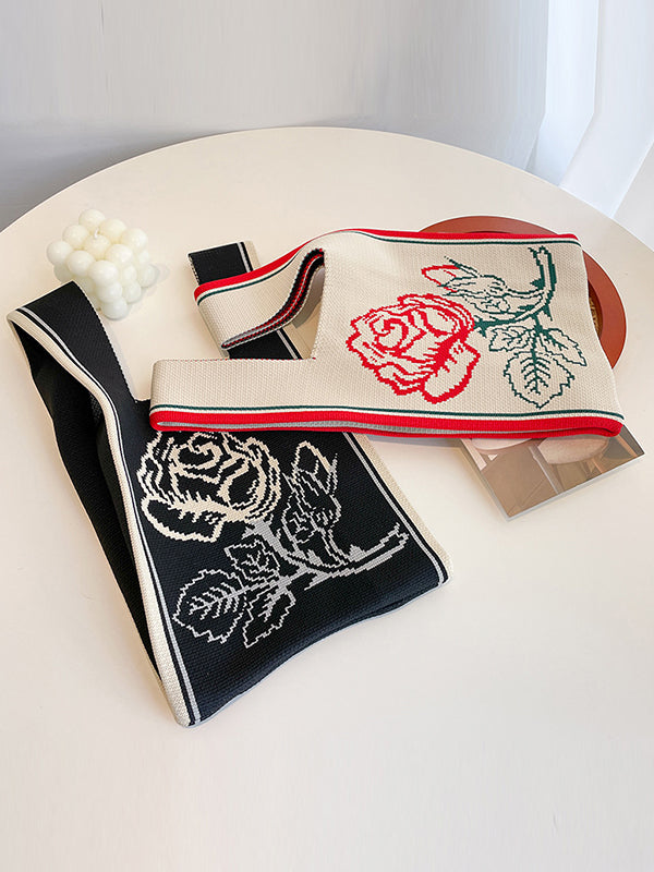 Floral Woven Handbag Bags