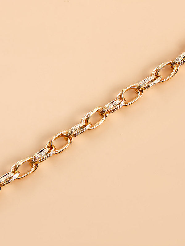 Chains Hollow Solid Color Necklaces Accessories Dainty Necklace