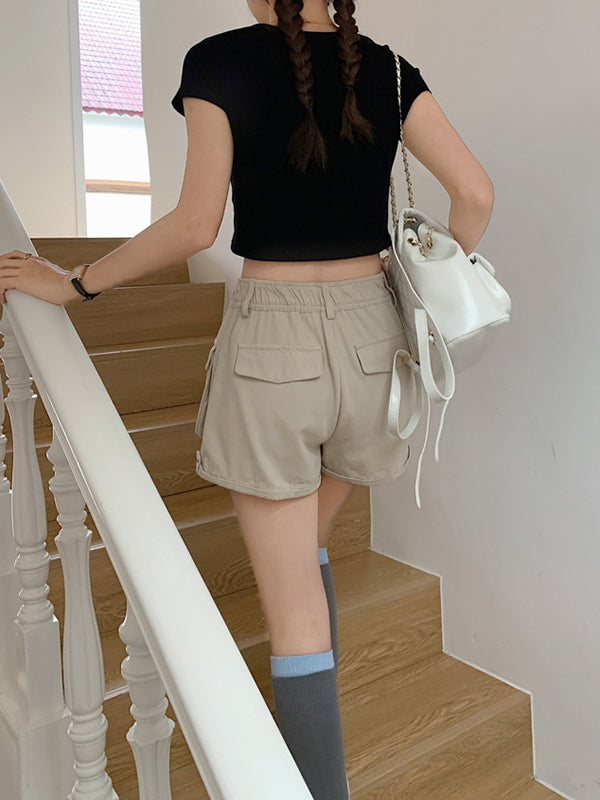 Pockets Loose Shorts Bottoms