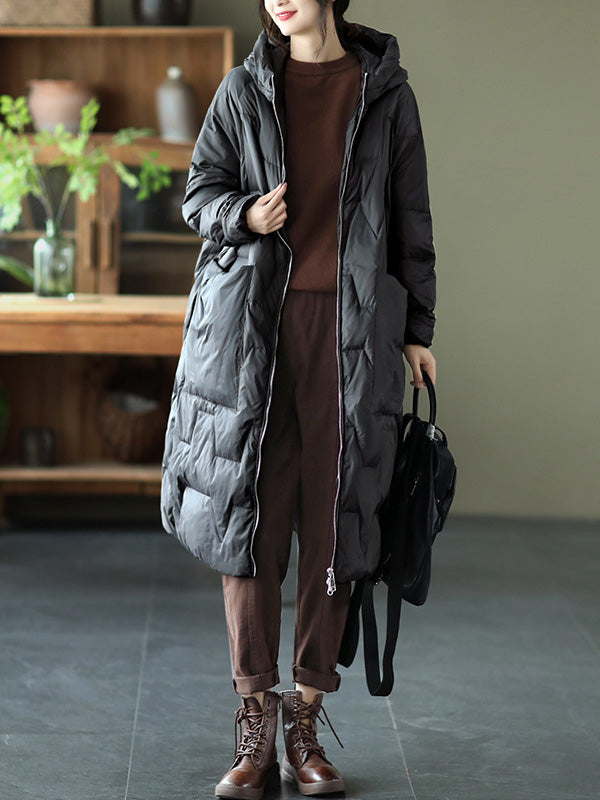 Vintage Loose Keep Warm Hooded Down Coat