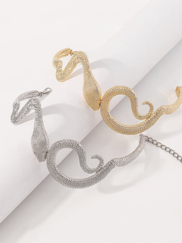 Snake Shape Solid Color Necklaces Accessories