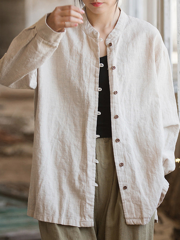Split-Joint High-Low Long Sleeves Round-Neck Blouses