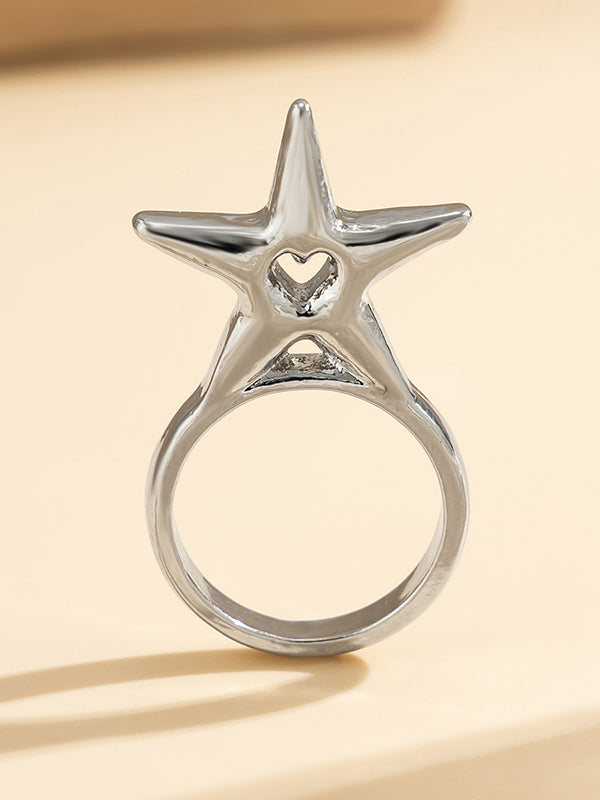 Hollow Star Shape Normcore Rings Accessories