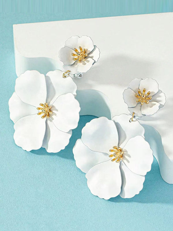 Flower Shape Earrings Accessories Drop Earrings