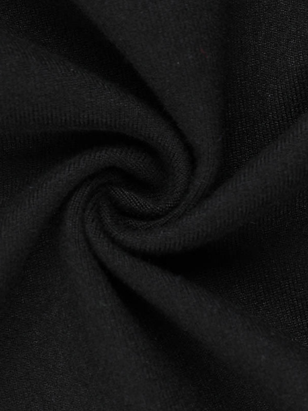 Asymmetric Solid Color Split-Joint Split-Side Long Sleeves Loose Round-Neck Maxi Dresses