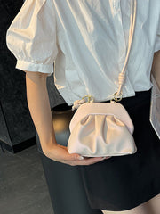 Geometric Pleated Split-Joint Crossbody Bags