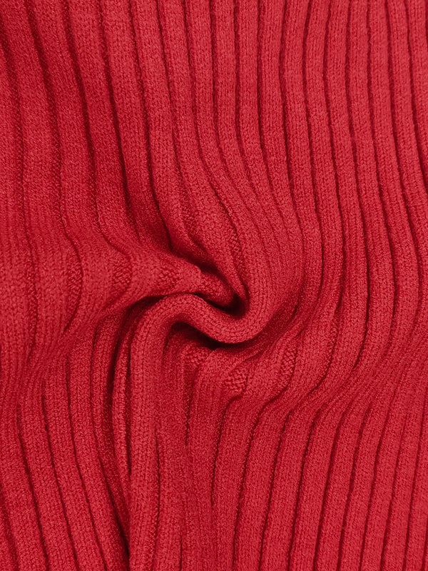 Asymmetric Solid Color Split-Joint Loose High Neck Sweater Tops