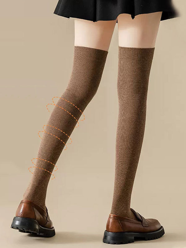 Casual Skinny Leg Skinny Solid Color Stockings Accessories