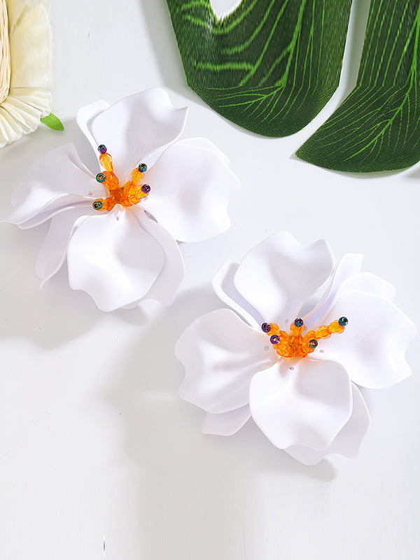 Flower Shape Drop Earrings
