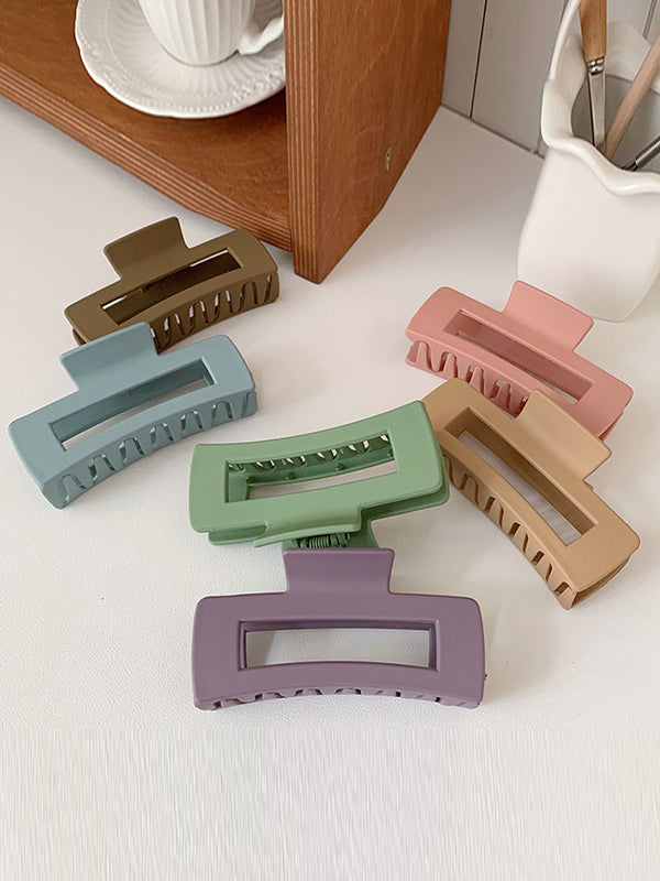 Geometric Hollow Solid Color Hairclaw Clawclip