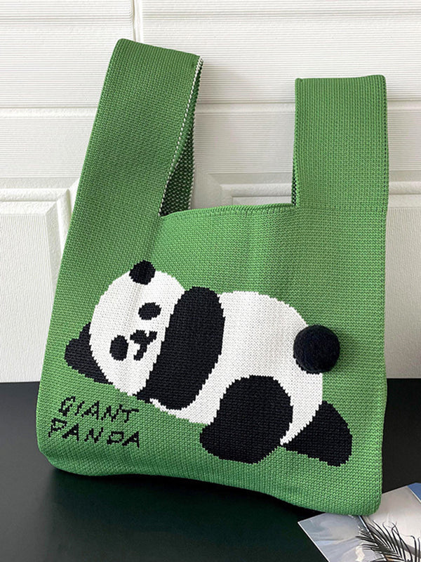 Animal Printed Woven Handbag Bags Accessories