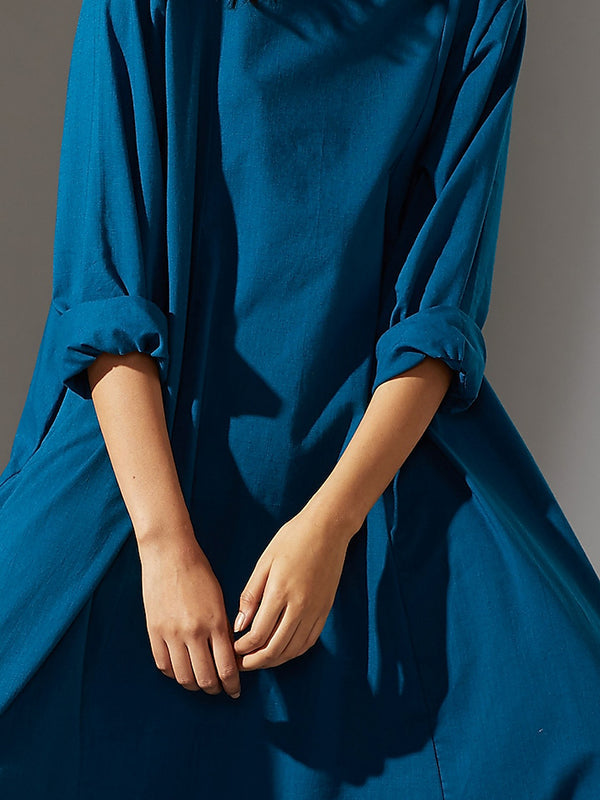 Casual Loose Long Sleeves Solid Color Boat Neck Jumpsuits