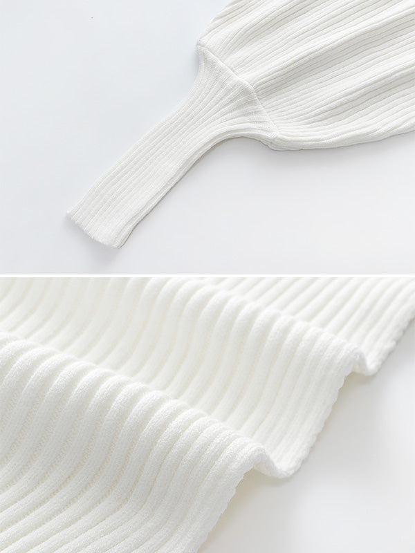 Casual Loose 6 Colors Off-The-Shoulder Long Sleeves Sweater Top
