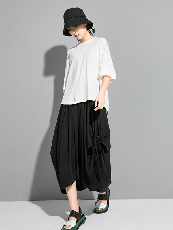 Original Solid Batwing Sleeve T-Shirts Tops